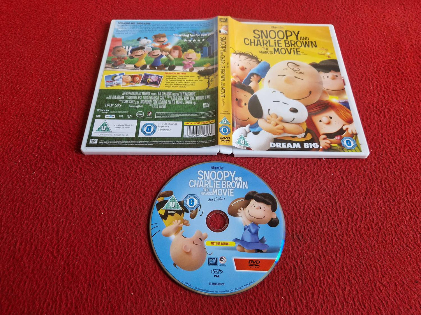 SNOOPY AND CHARLIE BROWN THE PEANUTS MOVIE DVD