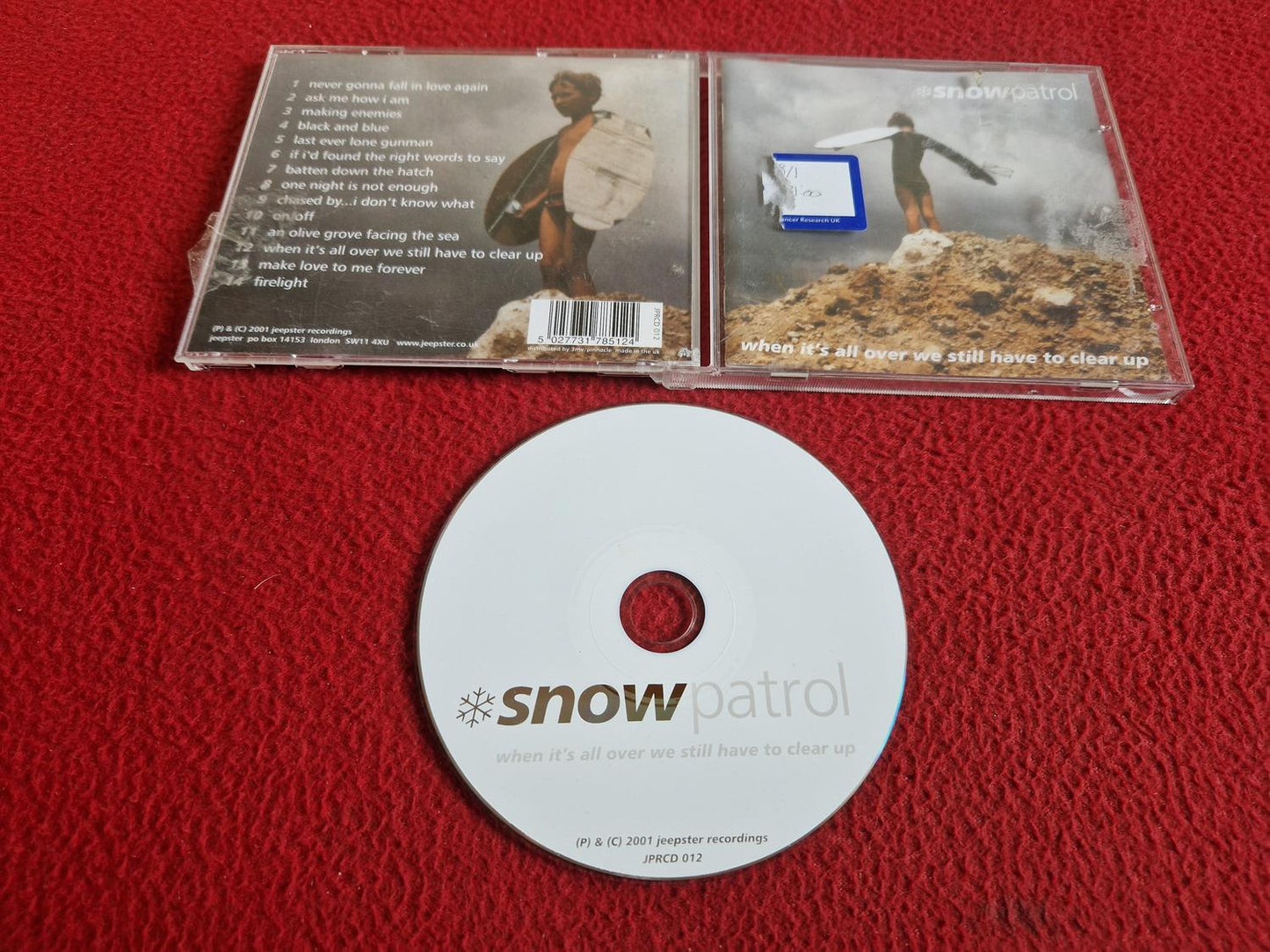 SNOW PATROL IT'S ALL OVER WE STILL HAVE TO CLEAR UP CD