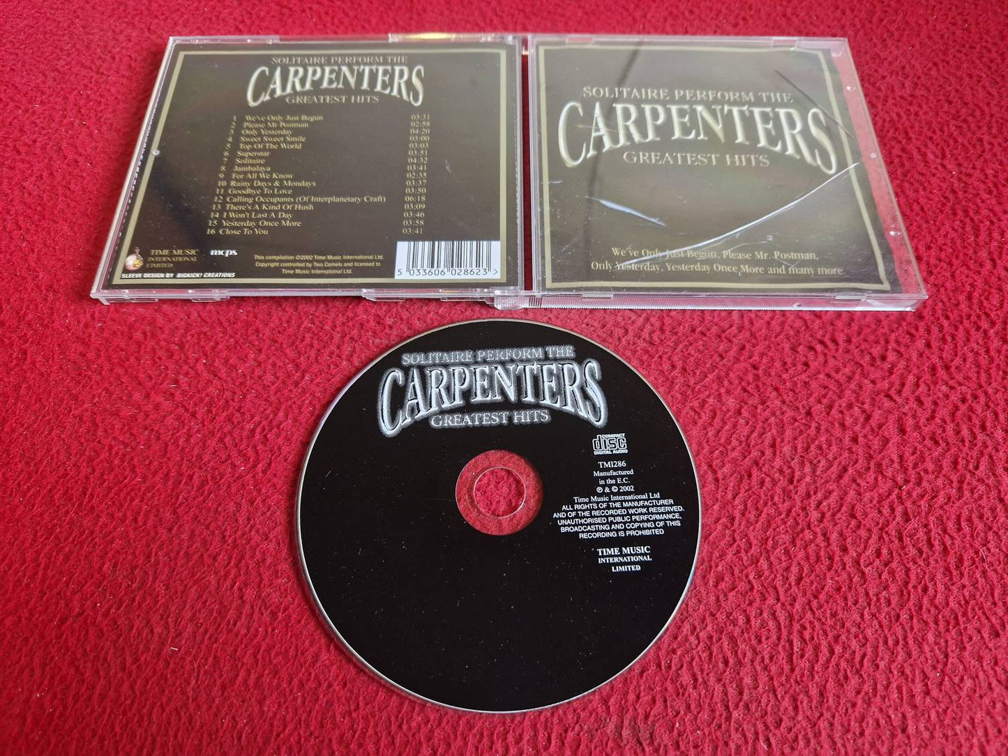 SOLITAIRE PERFORM THE CARPENTERS GREATEST HITS CD