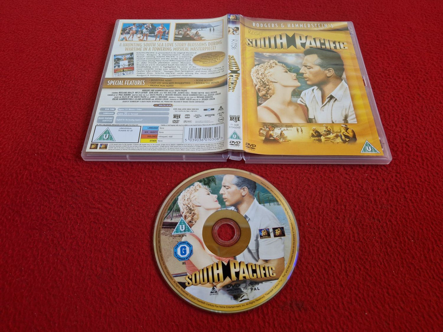SOUTH PACIFIC [ VIT RYGG GULDBOKSTÄVER ] DVD