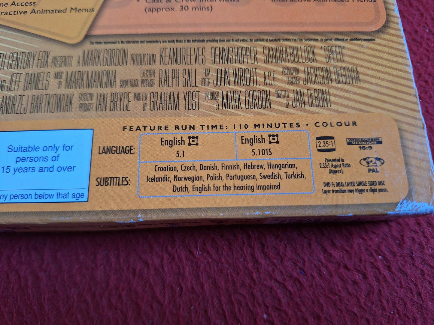 SPEED SPECIAL EDITION DVD