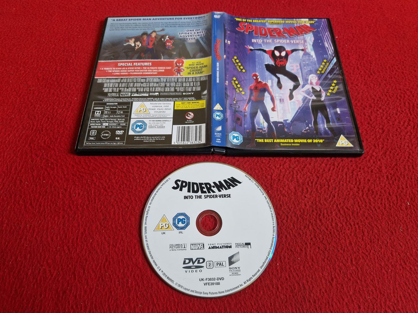 SPIDER-MAN INTO THE SPIDER-VERSE DVD