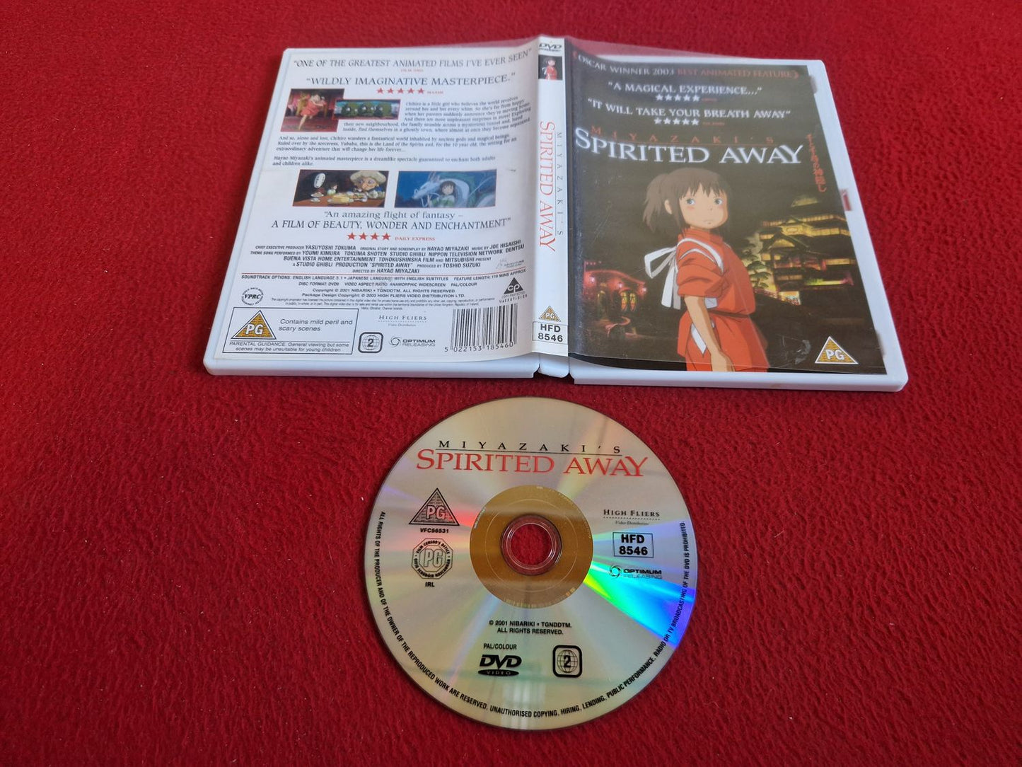 SPIRITED AWAY [ JAPANSKT el. ENGELSKT TAL / ENGELSK TEXT ] DVD
