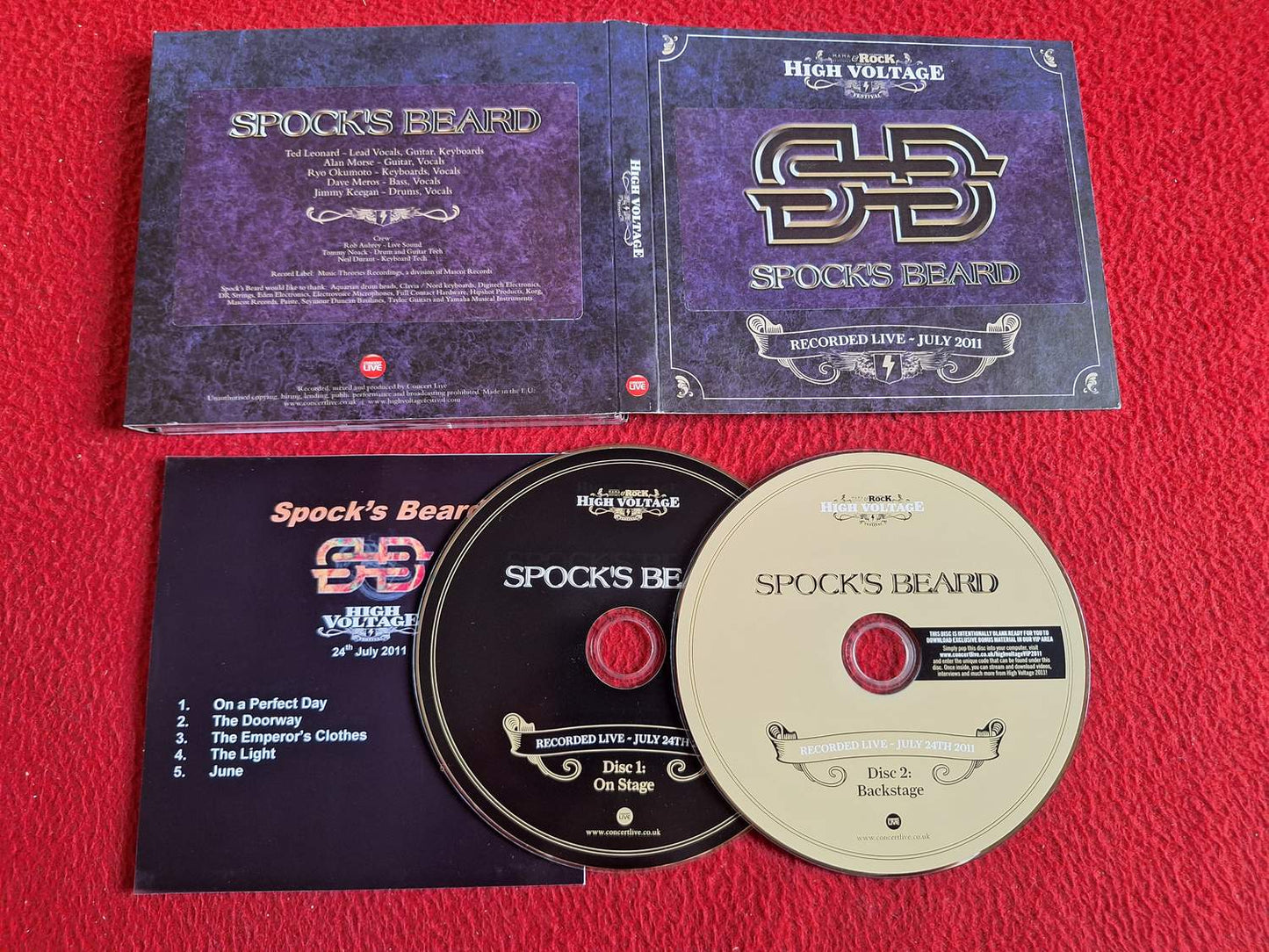 SPOCK'S BEARD LIVE JULY 2011 HIGH VOLTAGE FESTIVAL [ REPFRIA SKIVOR ] CD