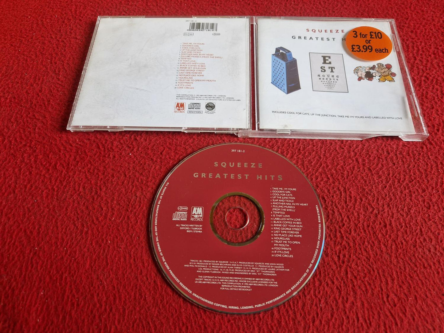 SQUEEZE GREATEST HITS CD