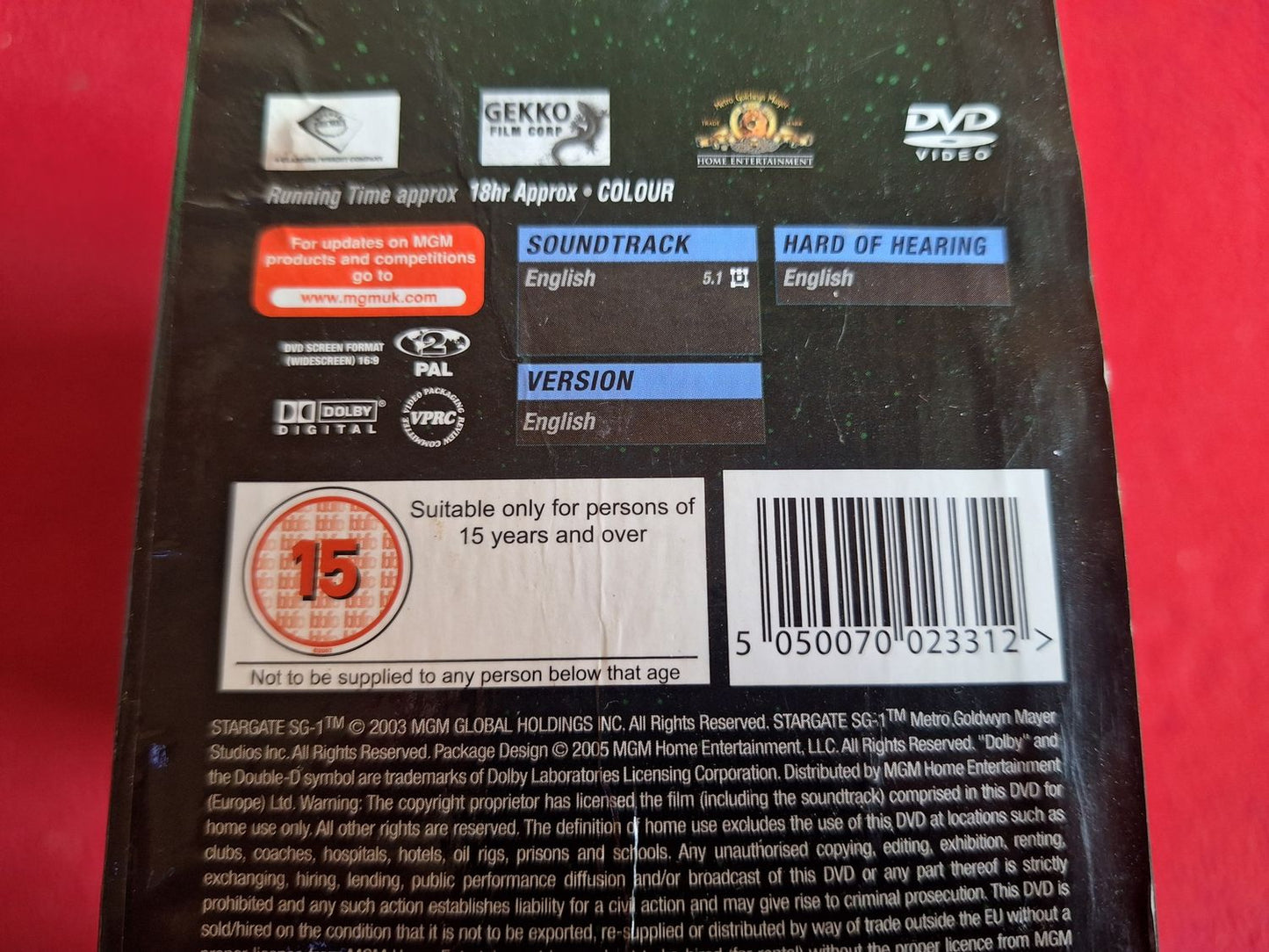 STARGATE SG 1 SEASON 7 BOX DVD