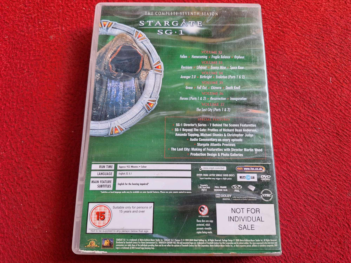 STARGATE SG 1 SEASON 7 [ FUKTSKADA OMSLAG SE BILD ] BOX DVD