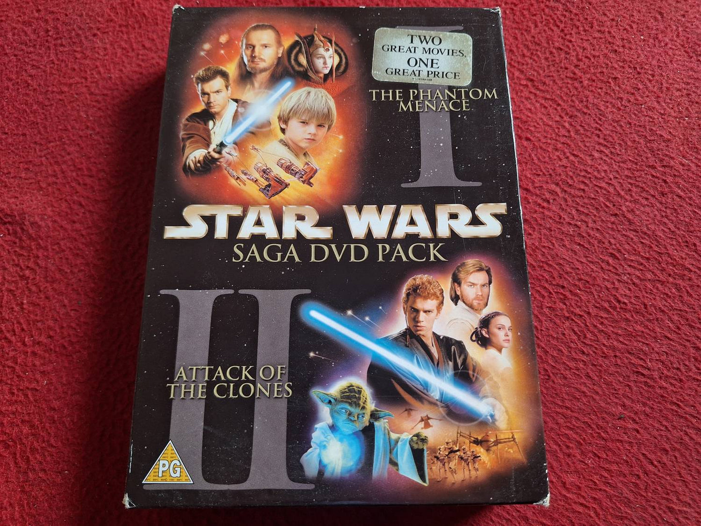 STAR WARS SAGA DVD PACK - THE PHANTOM MENACE / ATTACK OF THE CLONES BOX