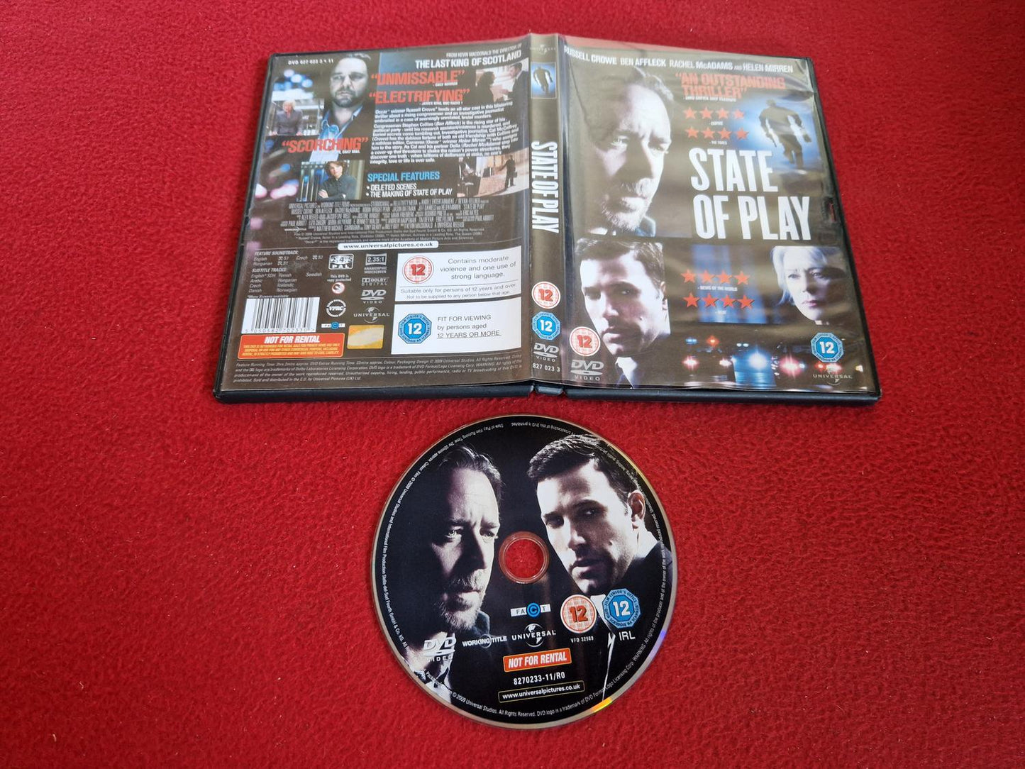 STATE OF PLAY DVD