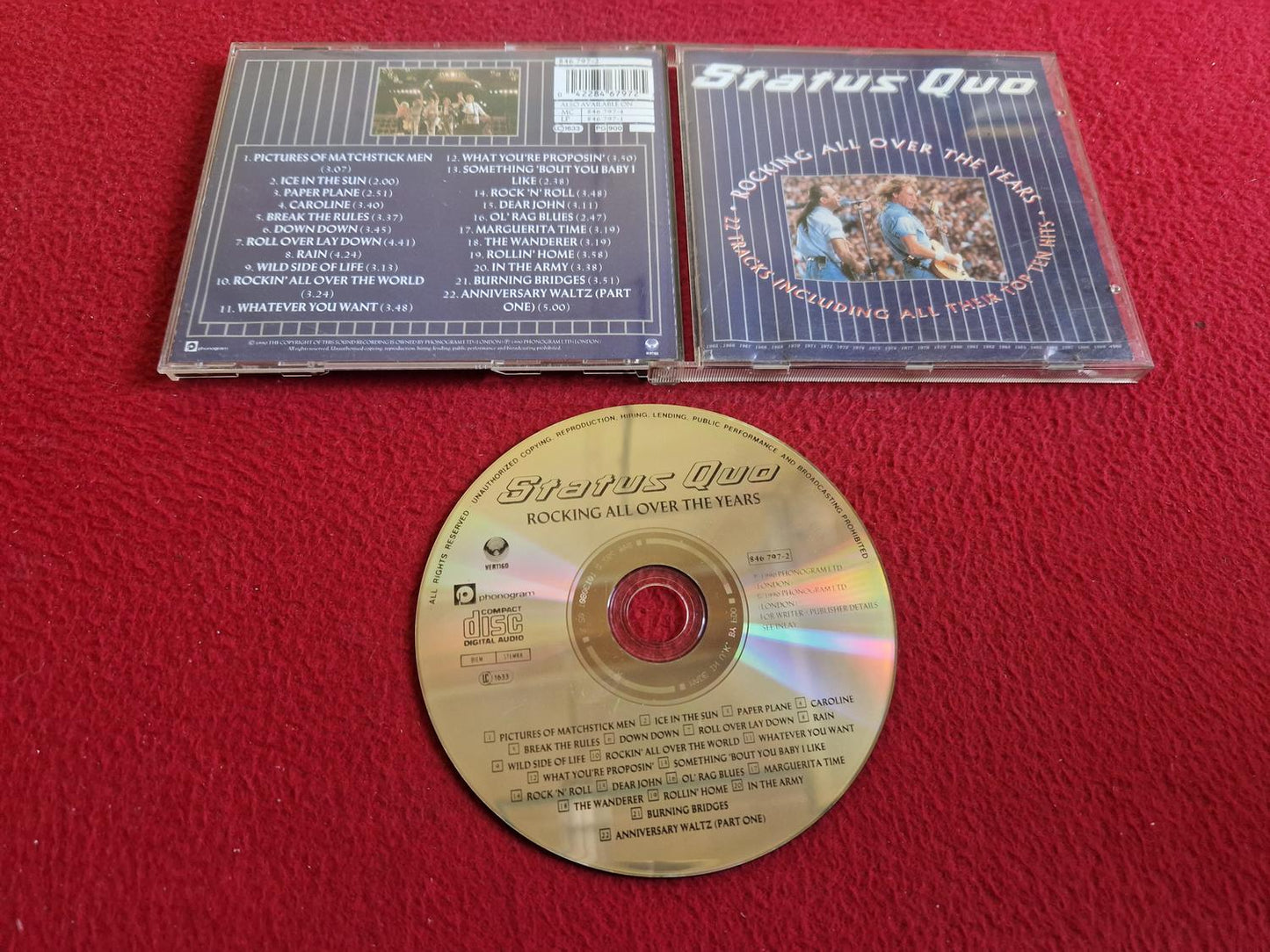 STATUS QUO ROCKING ALL OVER THE YEARS CD