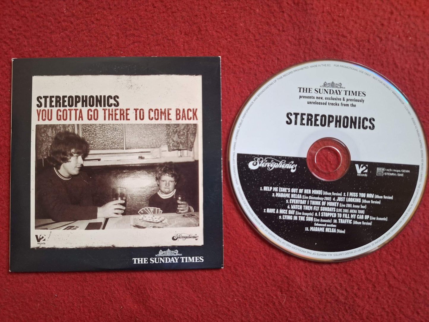 STEREOPHONICS YOU GOTTA GO THERE TO COME BACK [ THE SUNDAY TIMES ] CD