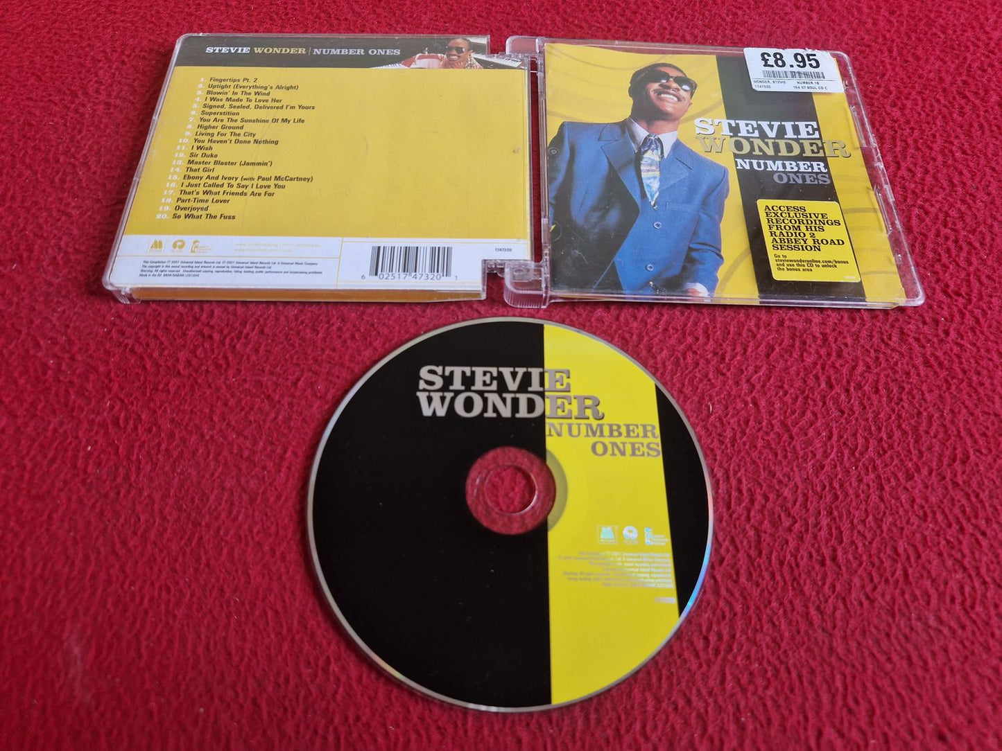 STEVIE WONDER NUMBER ONES CD