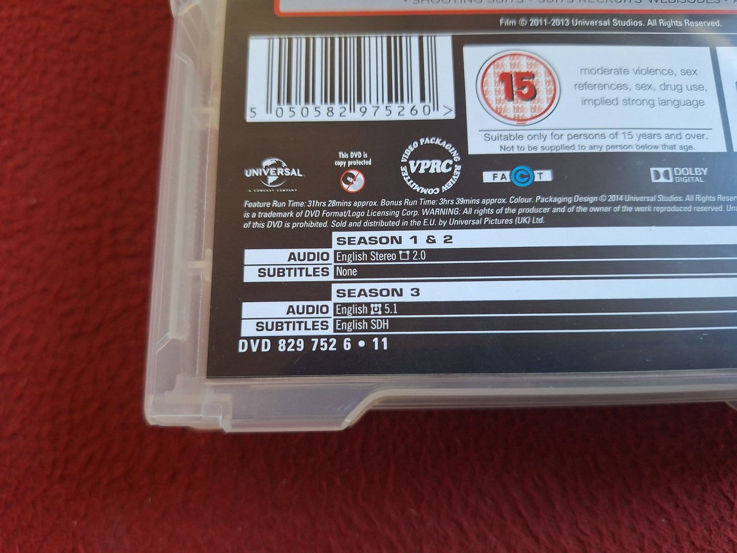 SUITS SEASONS 1 - 3 BOX DVD
