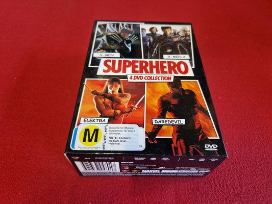 SUPERHERO X-MEN / X-MEN 2 / ELEKTRA / DAREDEVIL BOX till DVD