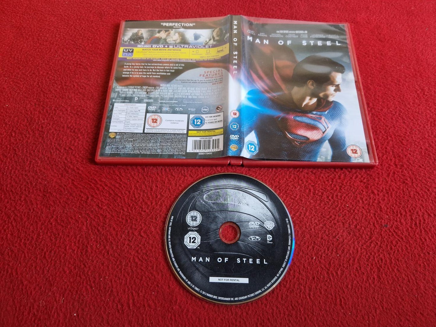 SUPERMAN MAN OF STEEL DVD