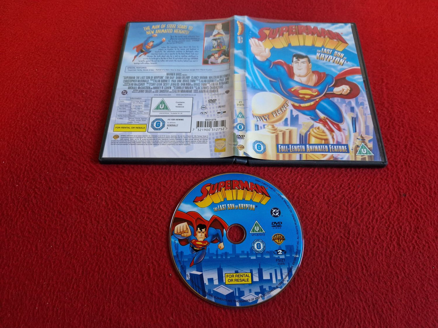 SUPERMAN - THE LAST SON OF KRYPTON DVD