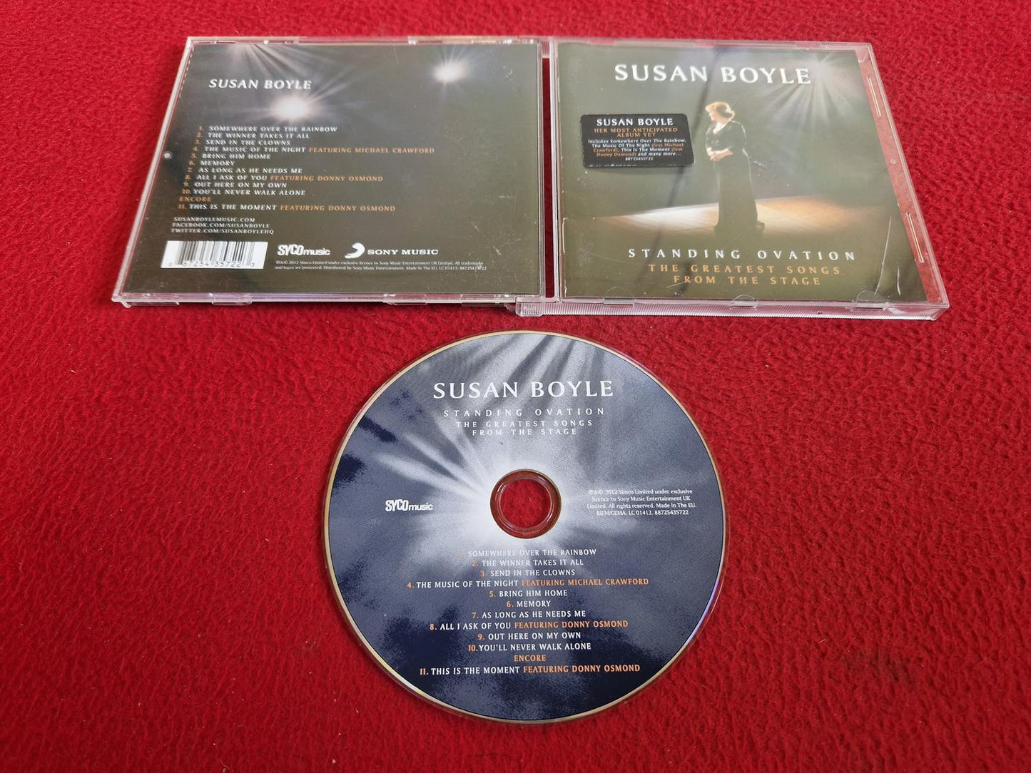 SUSAN BOYLE STANDING OVATION THE GREATEST SONGS FROM THE STAGE CD