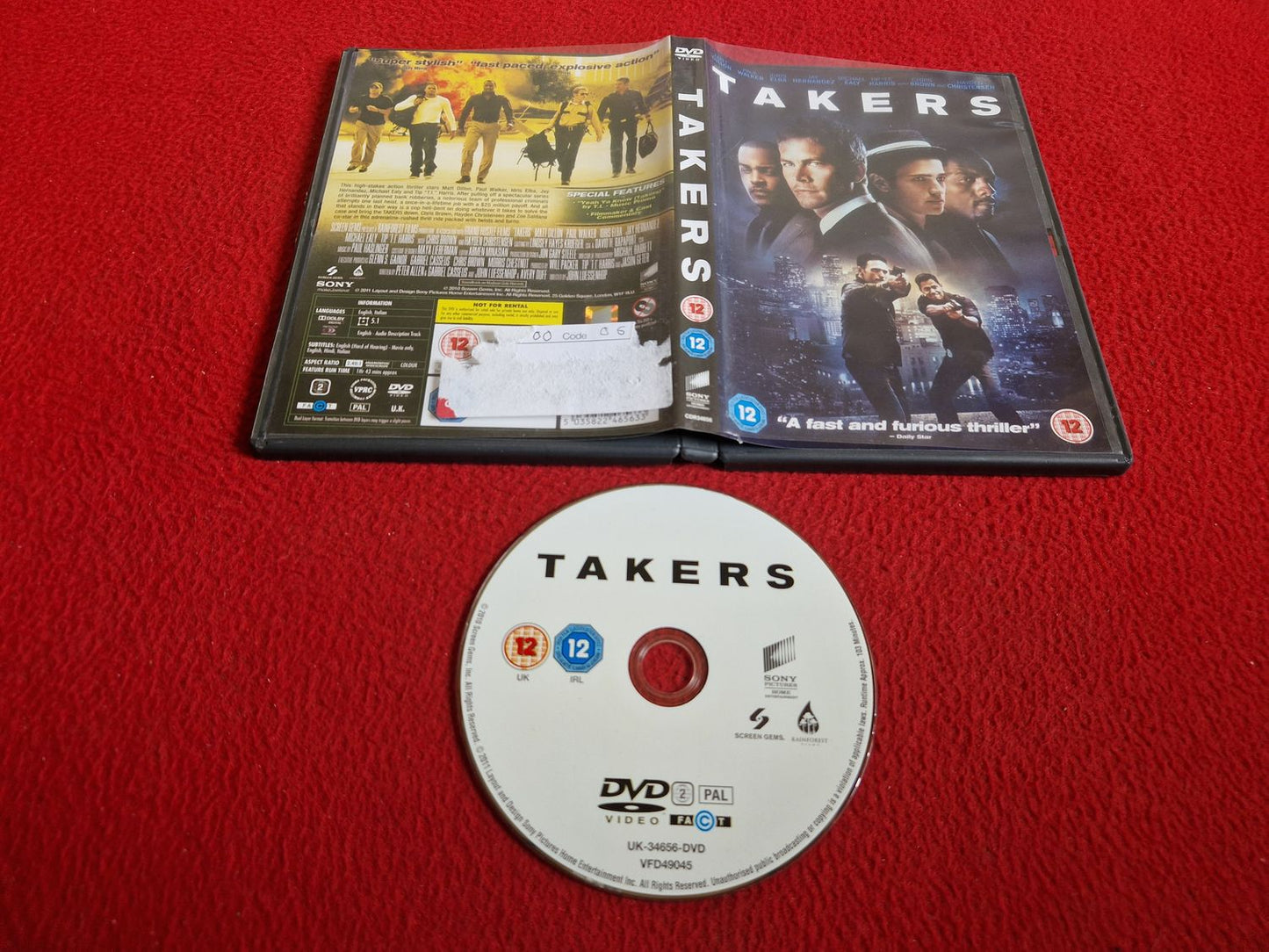 TAKERS DVD