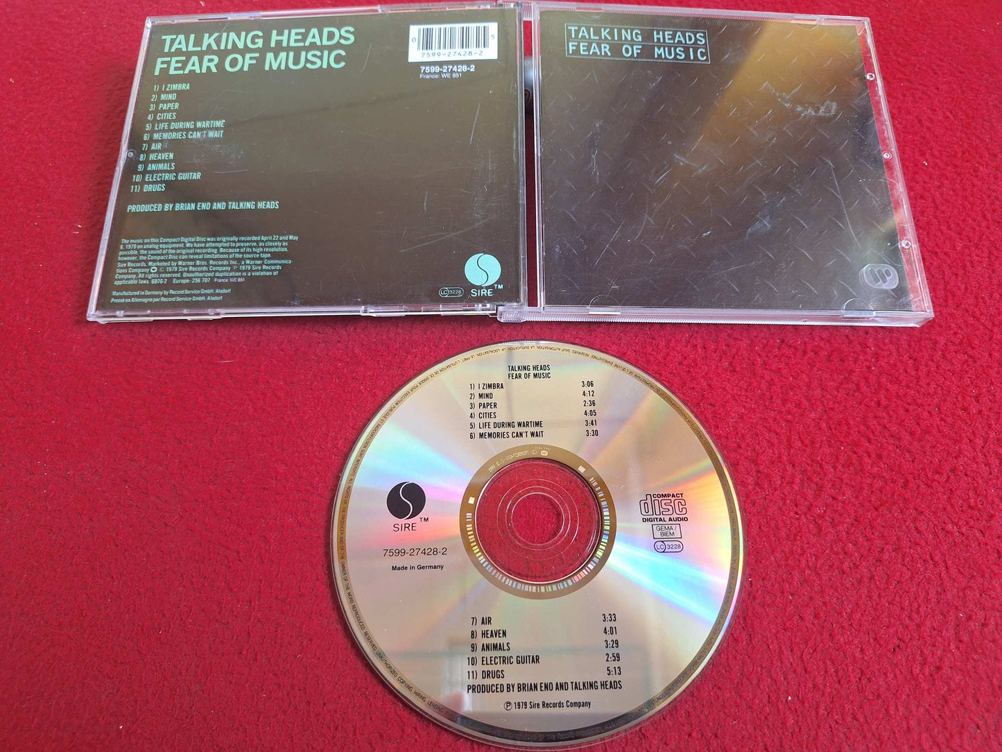 TALKING HEADS FEAR OF MUSIC CD