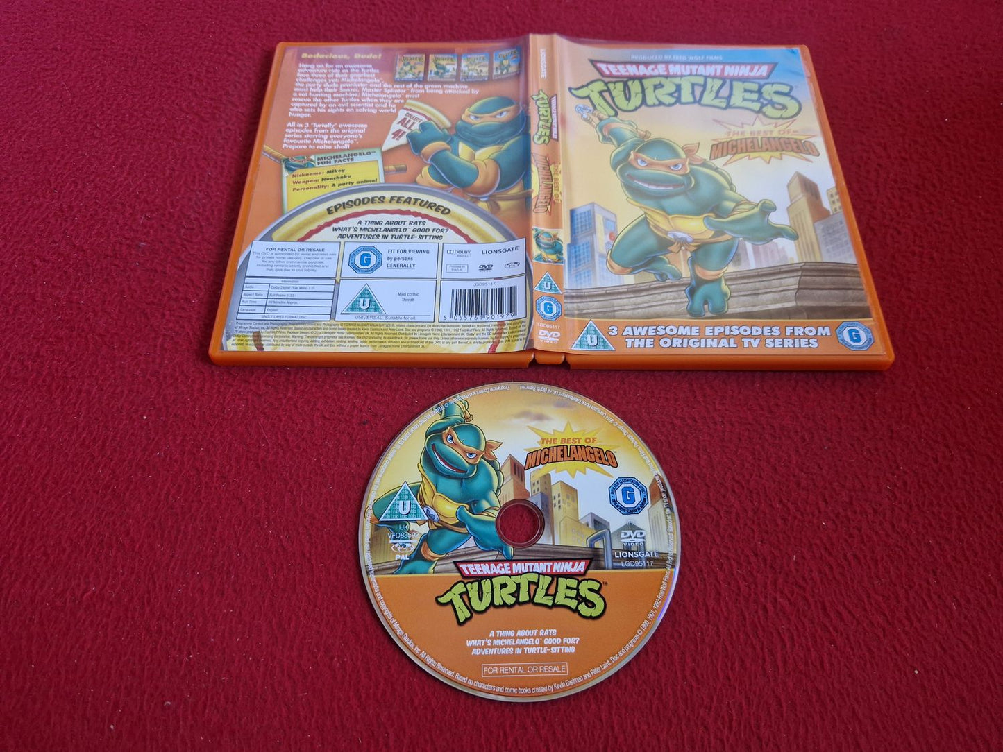 TEENAGE MUTANT NINJA TURTLES THE BEST OF MICHELANGELO DVD