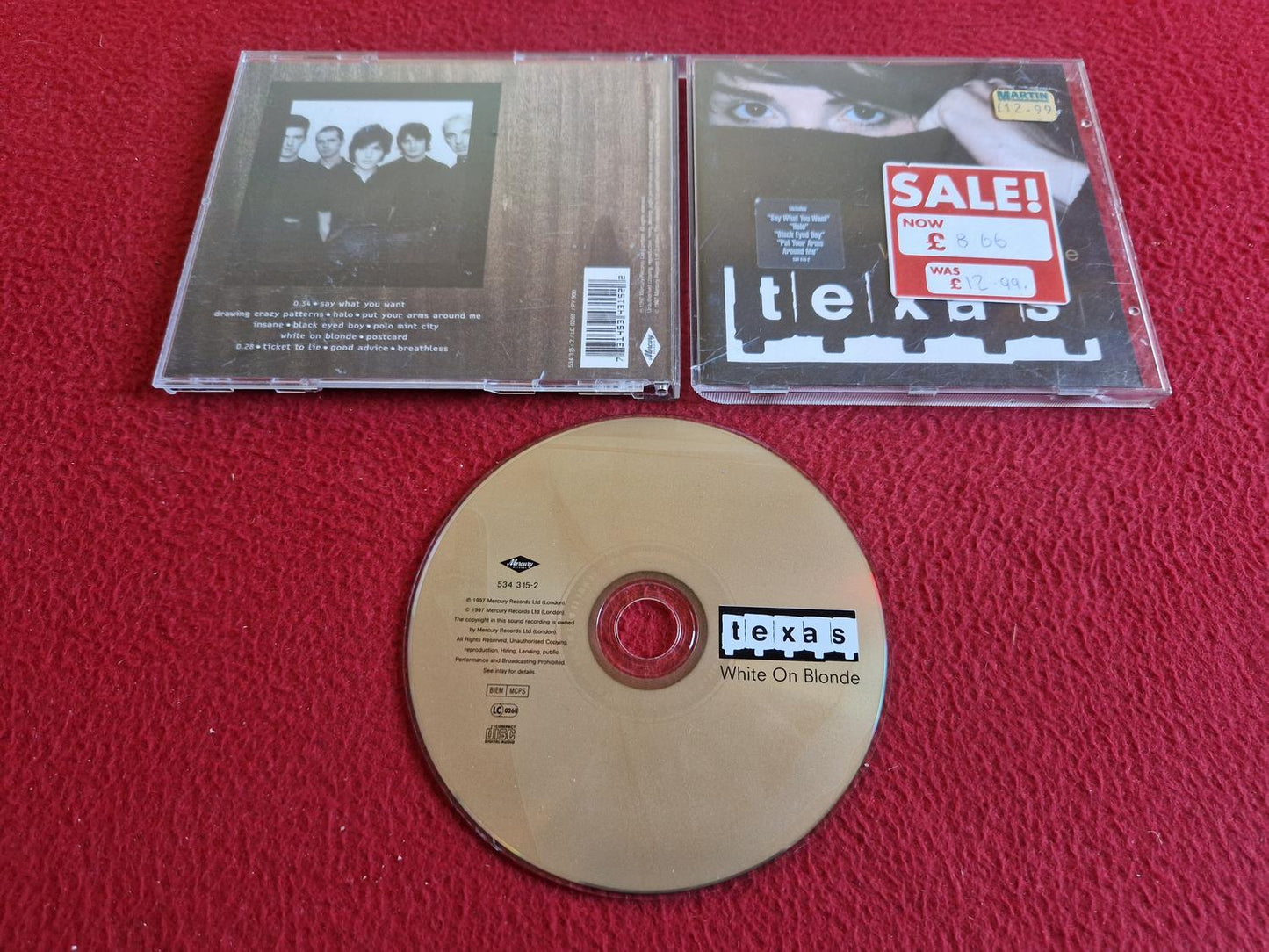 TEXAS WHITE ON BLONDE CD