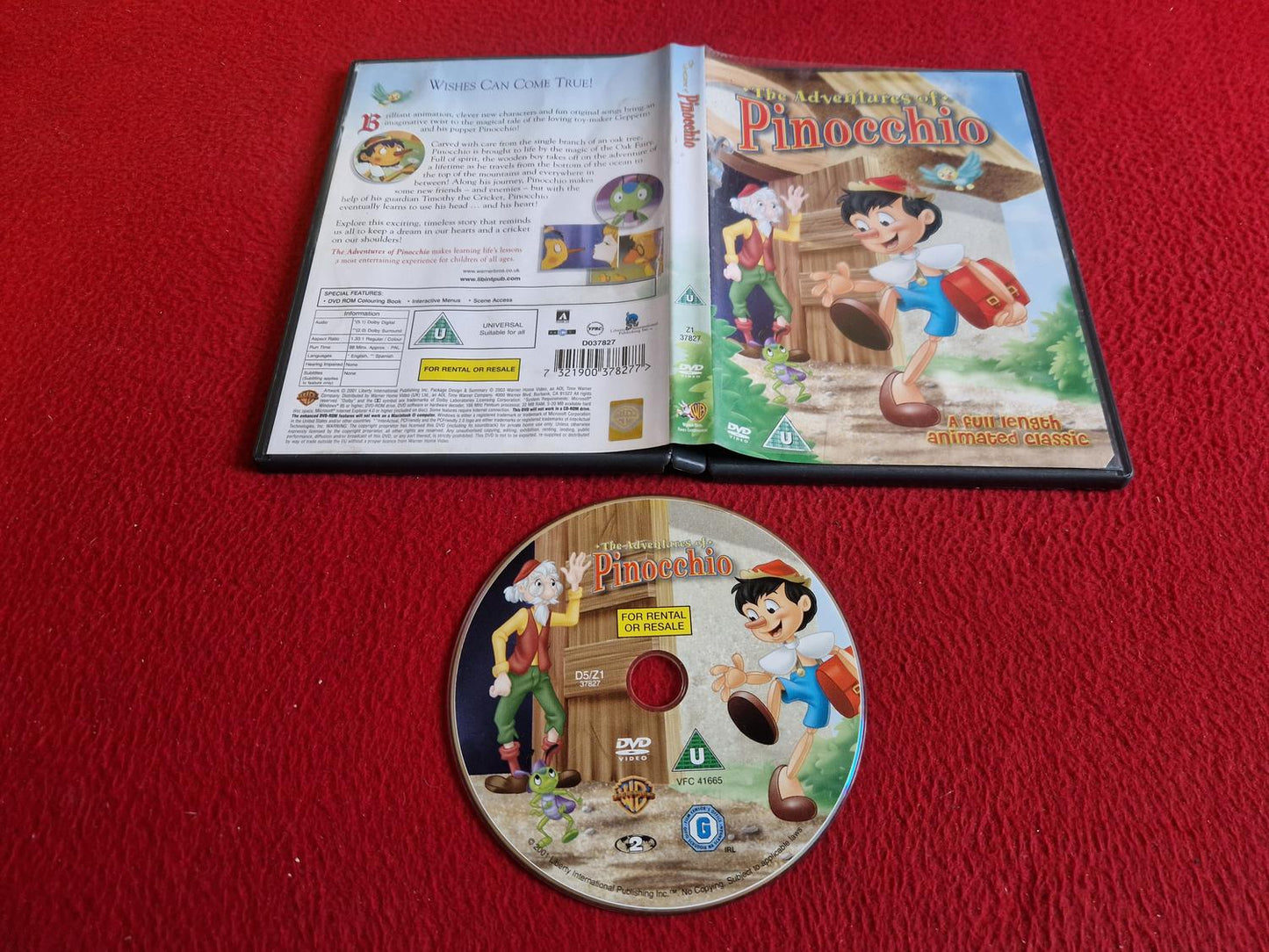 THE ADVENTURES OF PINOCCHIO DVD