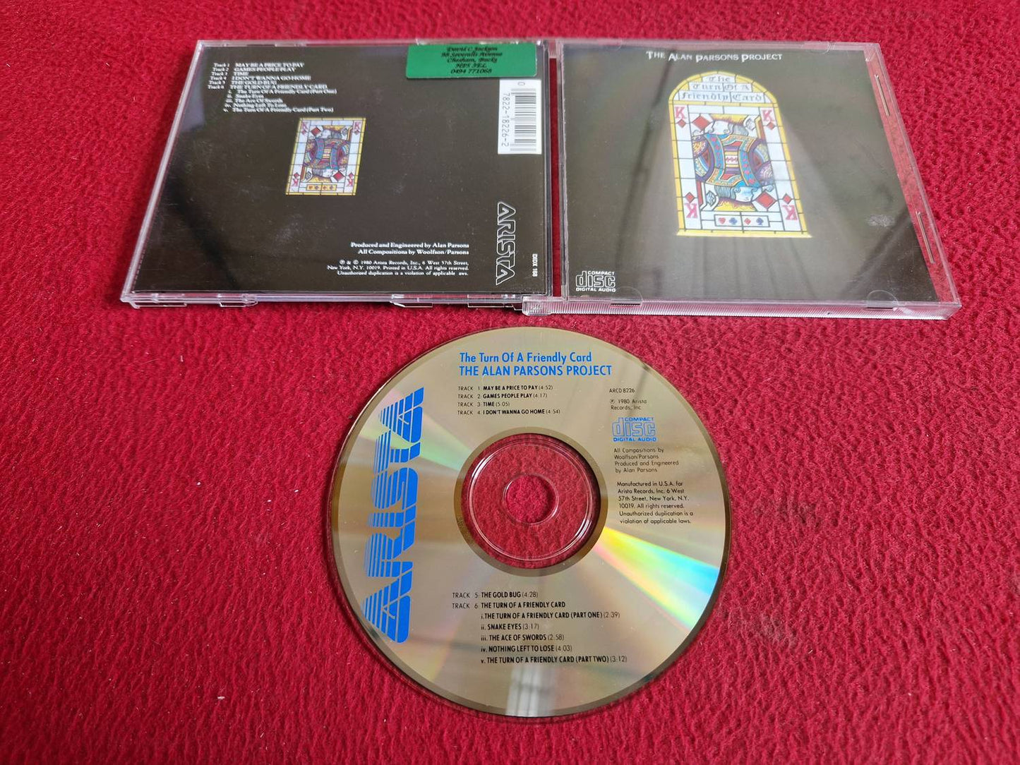 THE ALAN PARSONS PROJECT THE TURN OF A FRIENDLY CARD CD