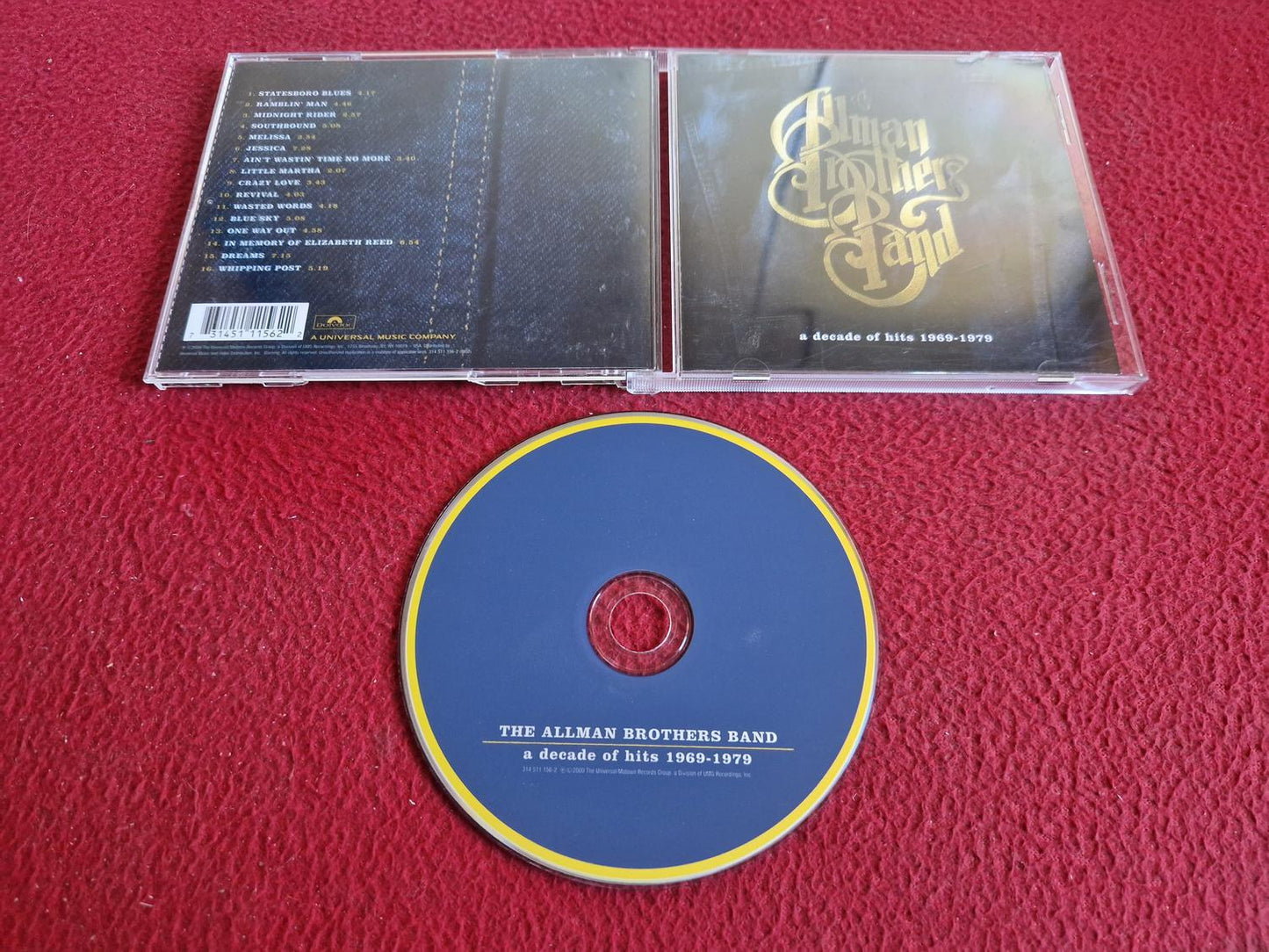THE ALLMAN BROTHERS BAND A DECADE OF HITS 1969 - 1979 CD