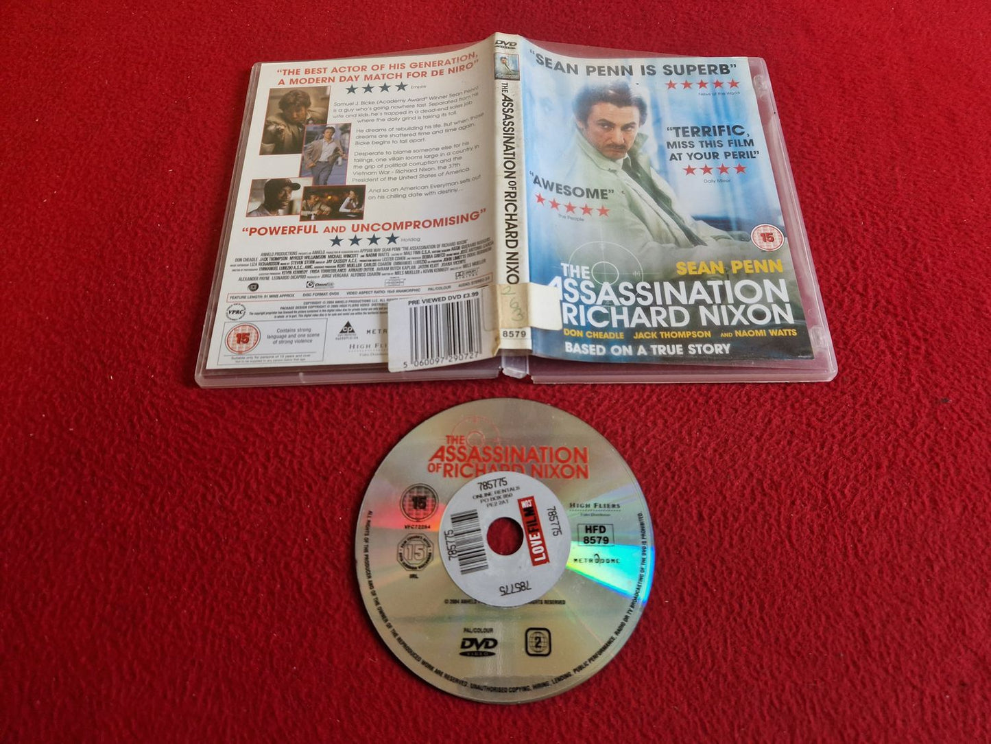 THE ASSASSINATION OF RICHARD NIXON DVD