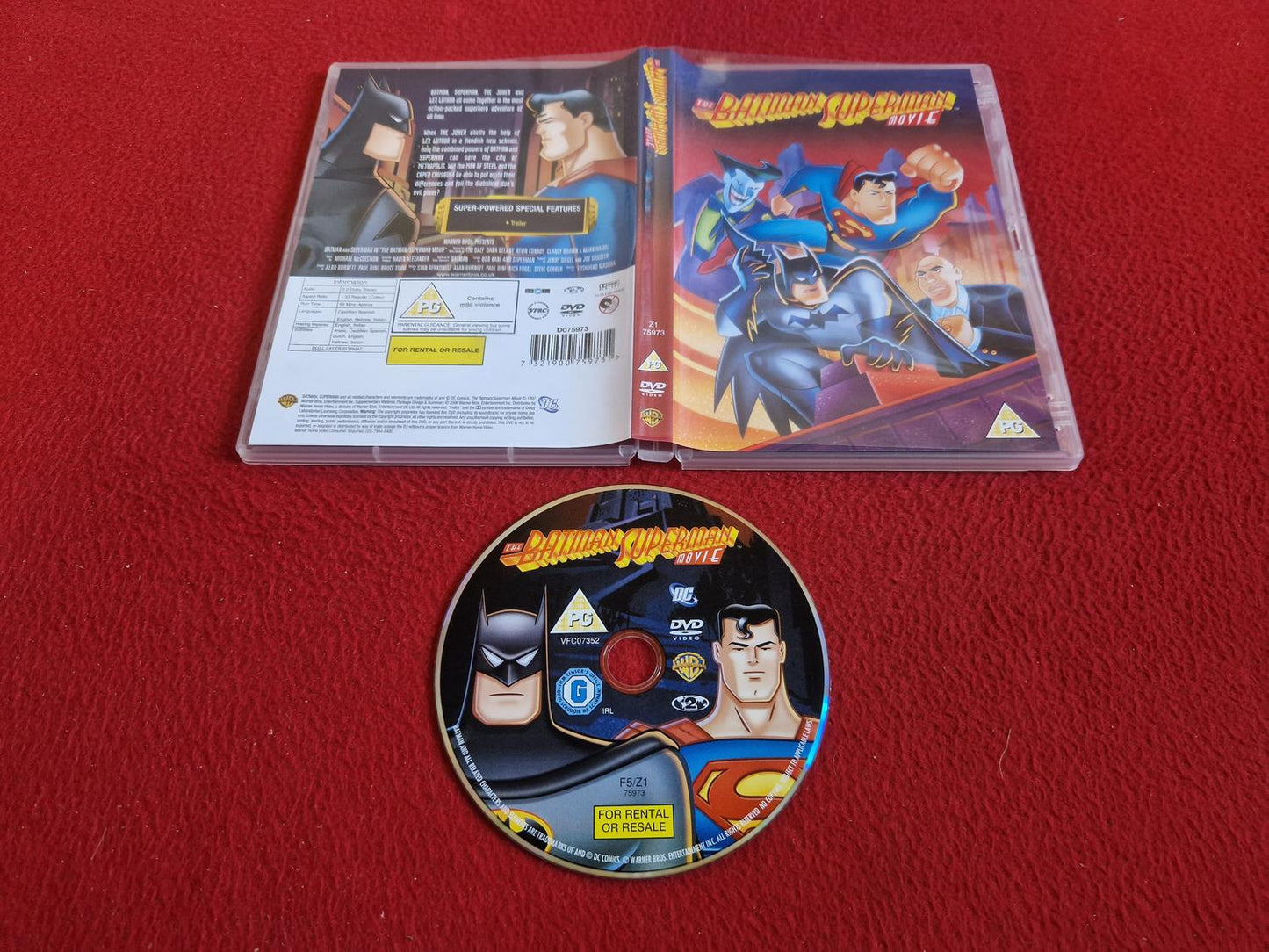 THE BATMAN SUPERMAN MOVIE DVD