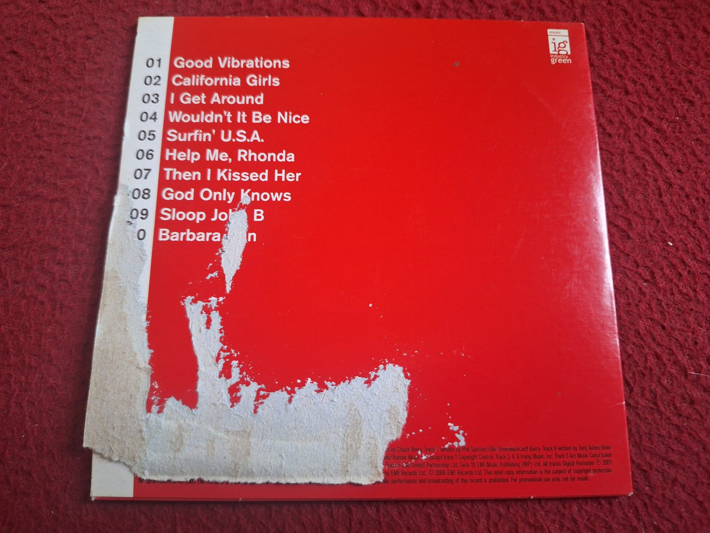 THE BEACH BOY 10 GREAT SONGS [ DAILY STAR SUNDAY ] CD