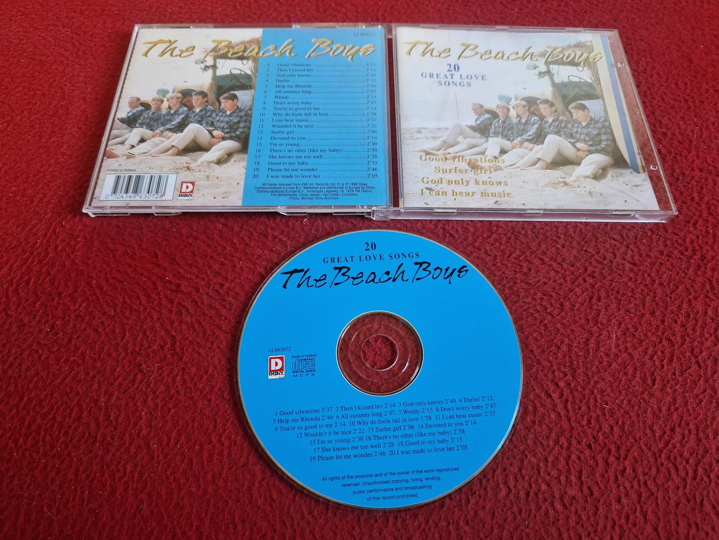 THE BEACH BOYS 20 GREAT LOVE SONGS CD