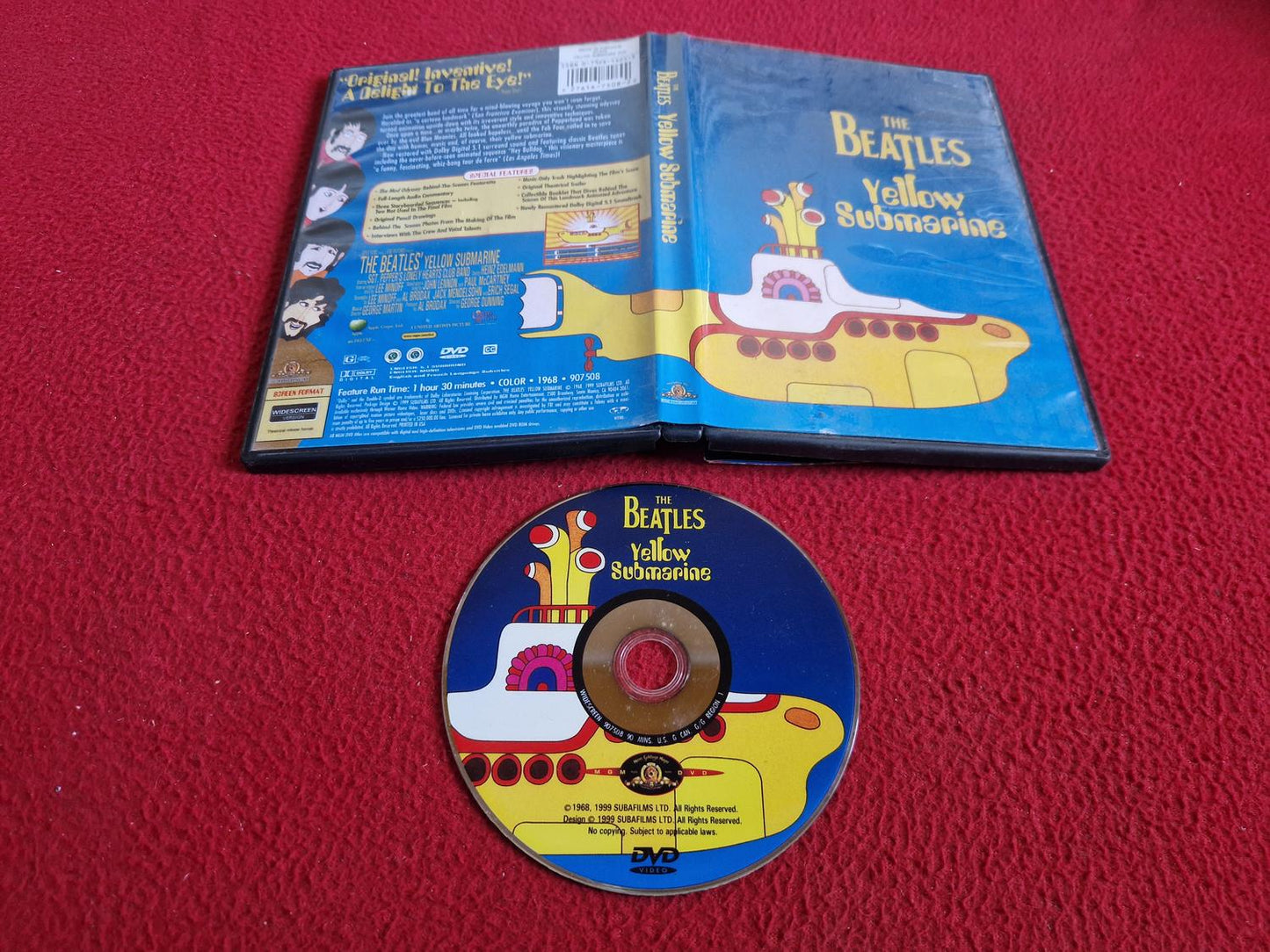 THE BEATLES YELLOW SUBMARINE DVD