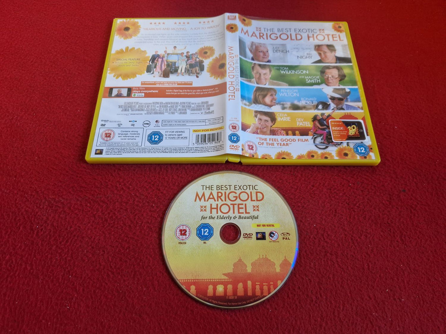 THE BEST EXOTIC MARIGOLD HOTEL DVD