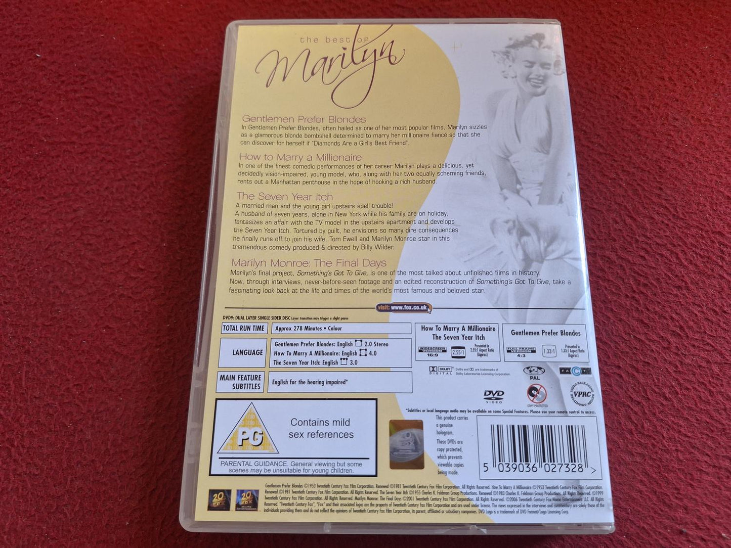 THE BEST OF MARILYN -  GENTLEMEN PREFER BLONDES mfl BOX DVD