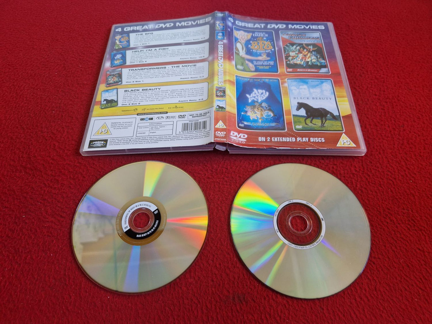 THE BFG / TRAMFORMERS THE MOVIE / WHELP I'M A FISH / BLACK BEAUTY DVD