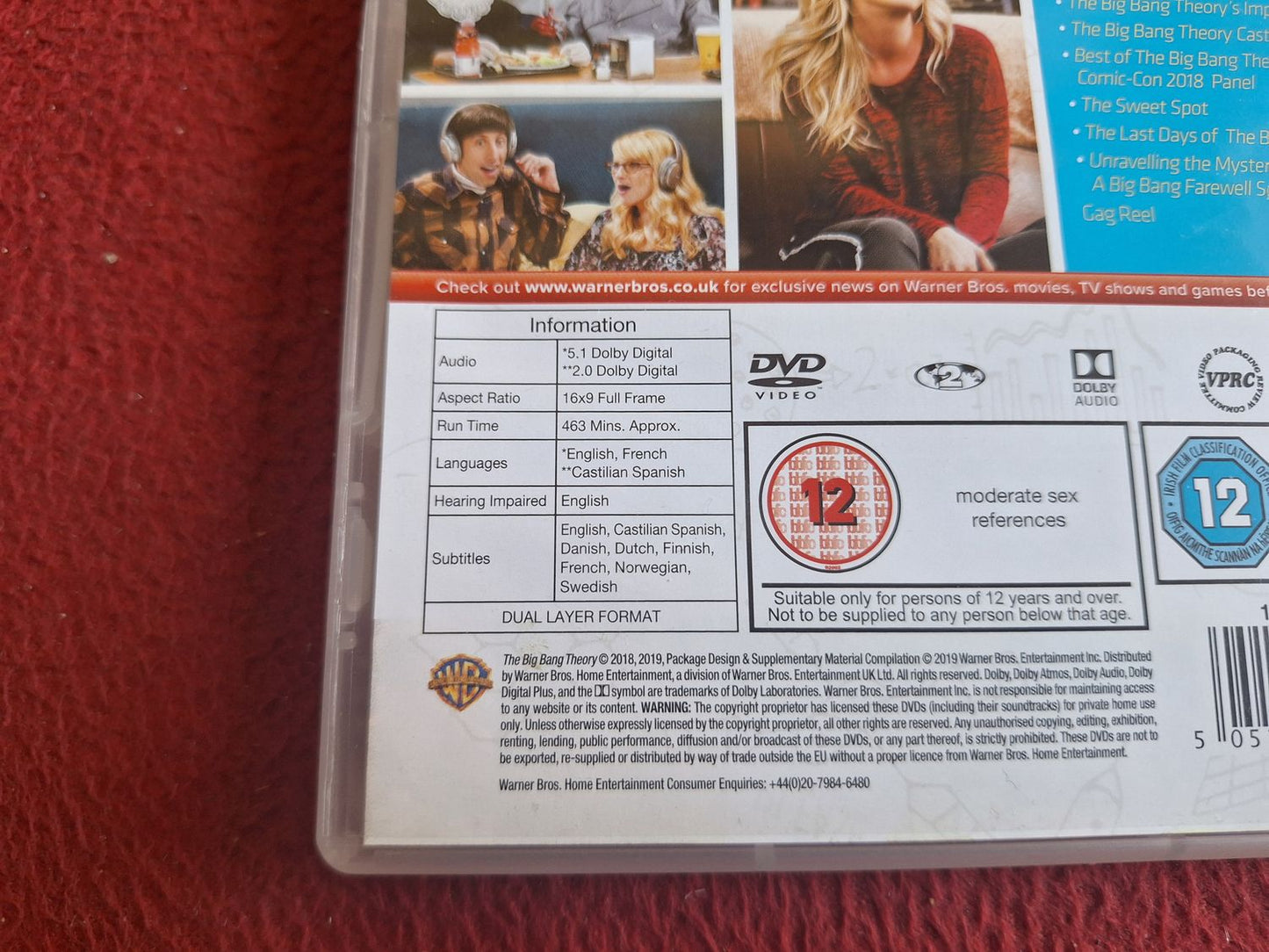 THE BIG BANG THEORY SEASON 12 FINAL SEASON BOX DVD