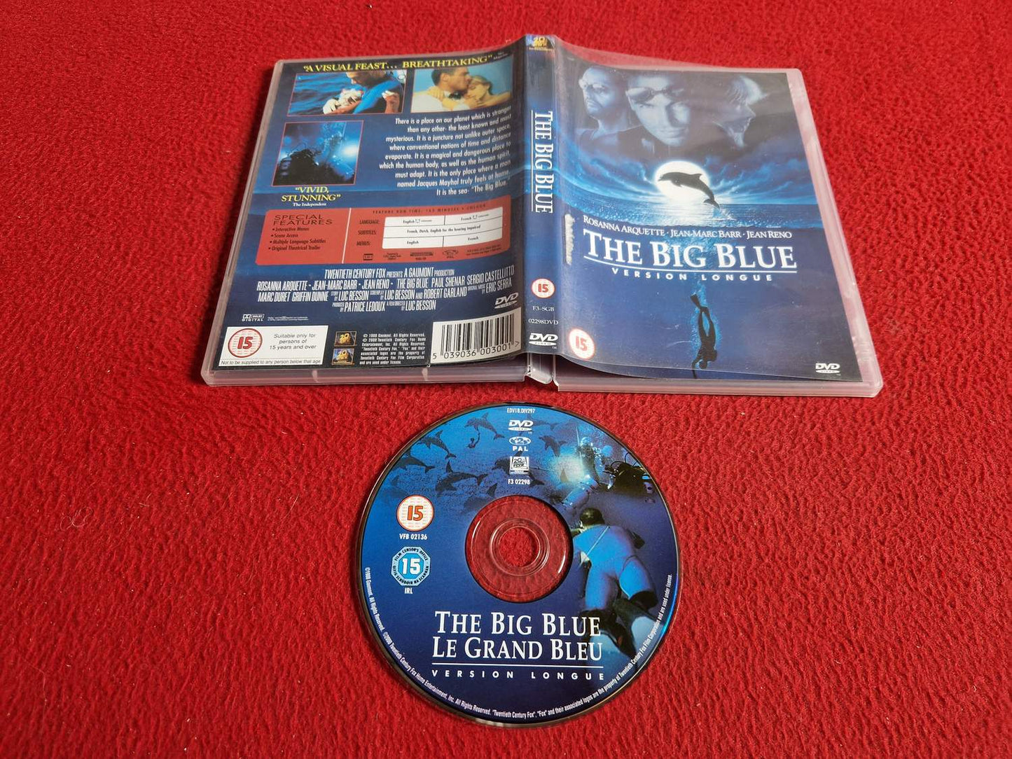 THE BIG BLUE DVD
