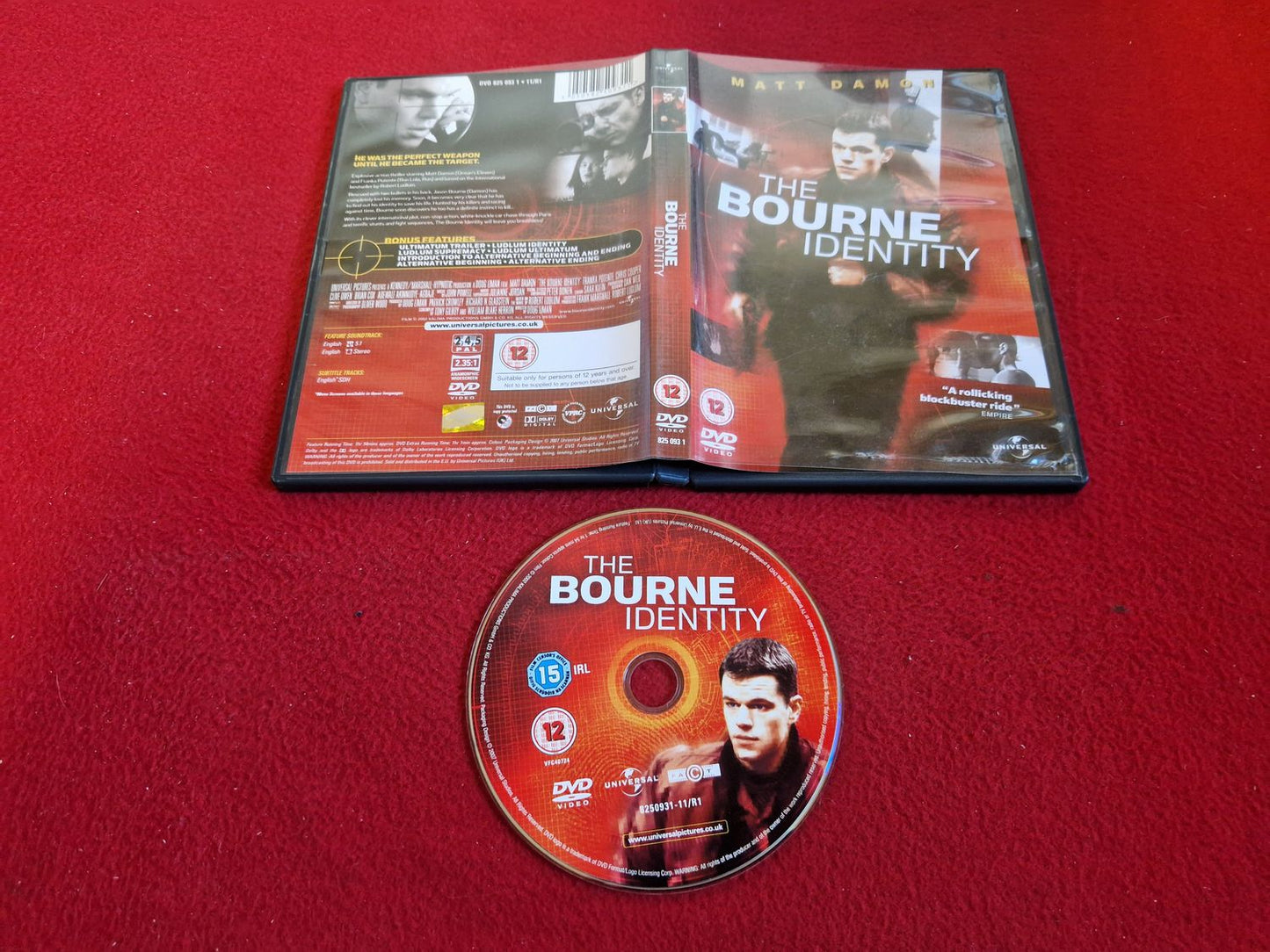 THE BOURNE IDENTITY DVD