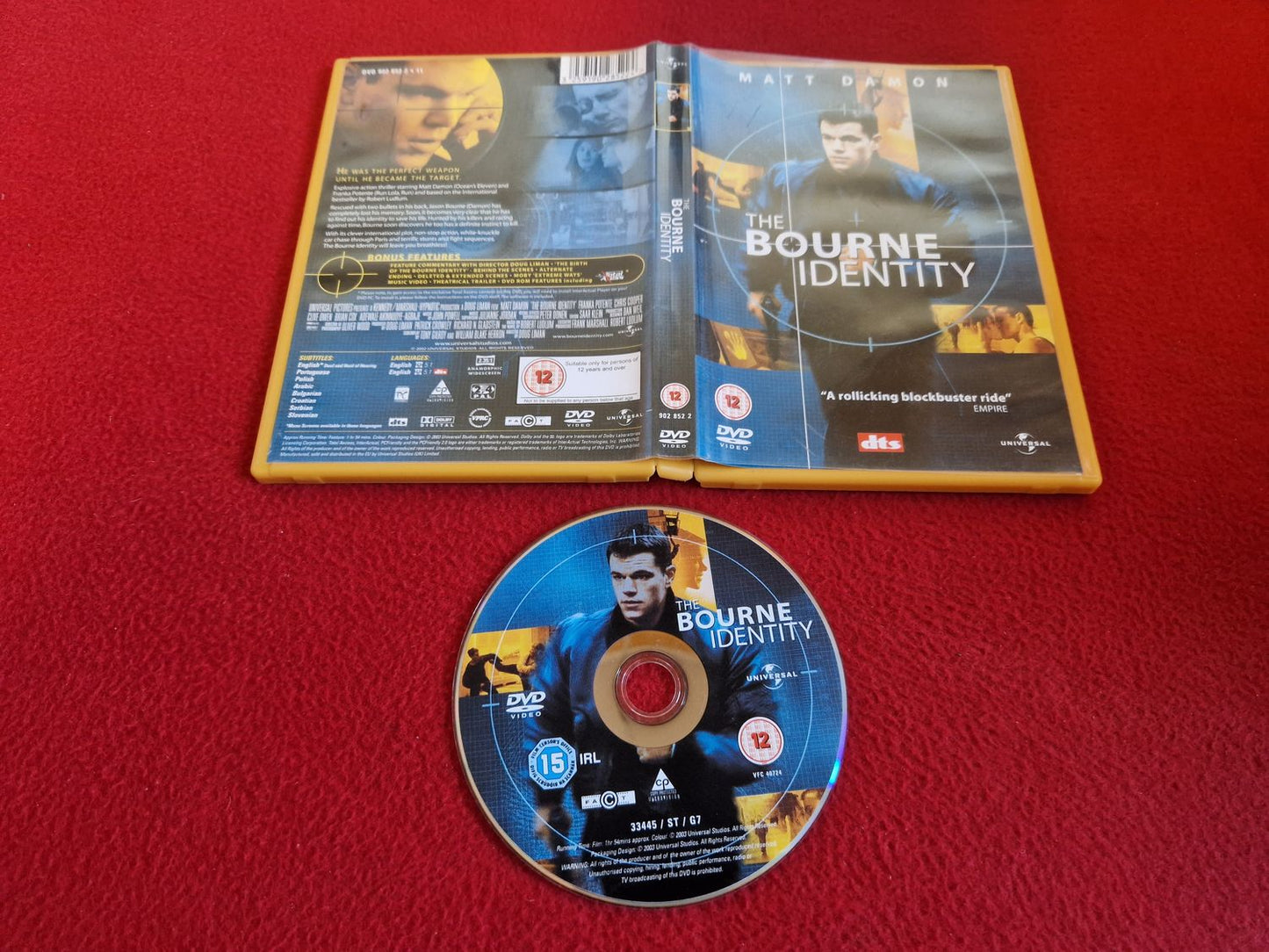 THE BOURNE IDENTITY DVD