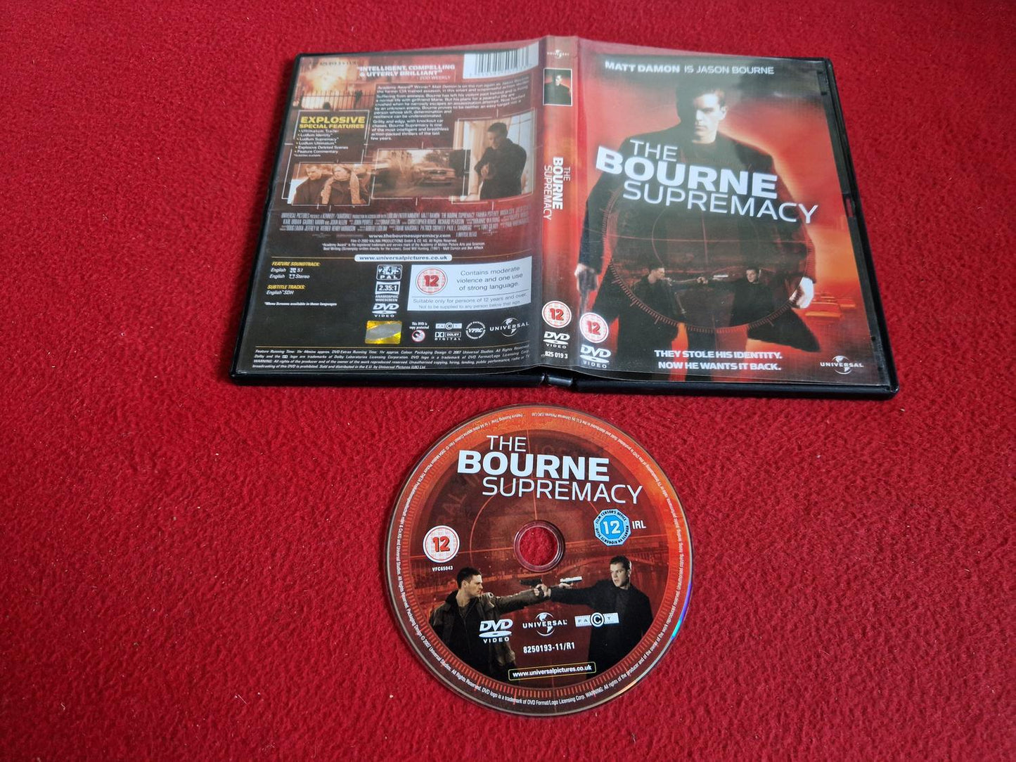 THE BOURNE SUPREMACY DVD