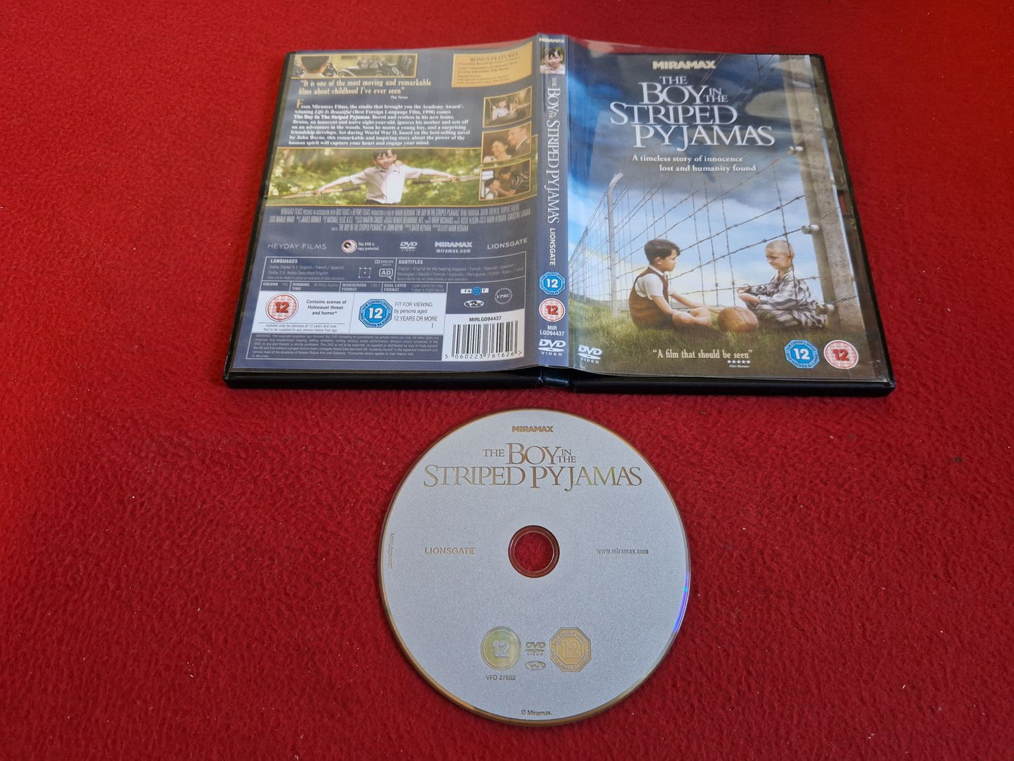 THE BOY IN THE STRIPED PYJAMAS DVD