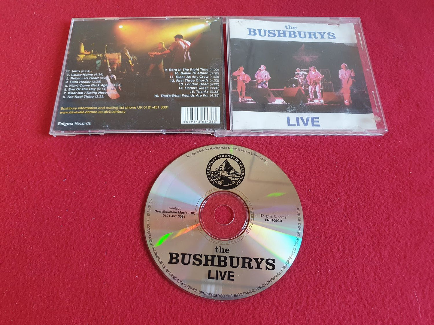 THE BUSHBURYS LIVE till CD