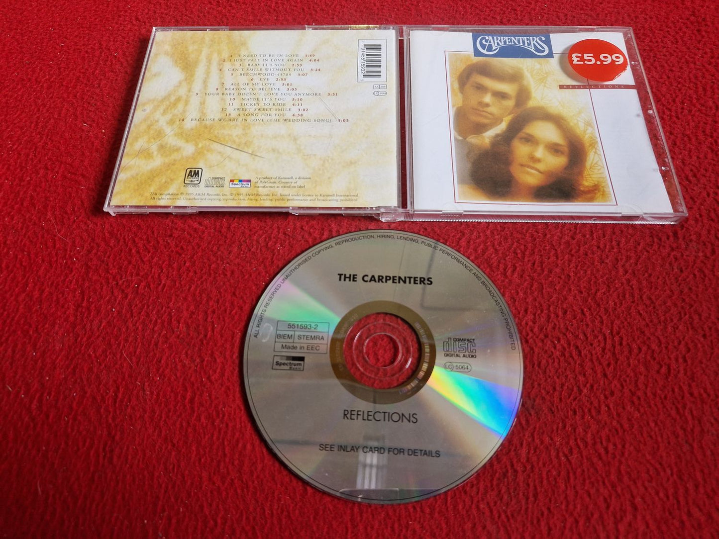 THE CARPENTERS REFLECTIONS CD