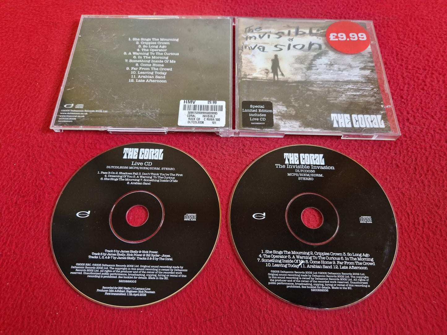 THE CORAL THE INVISIBLE INVASION LIMITED EDITION INCLUDES LIVE CD