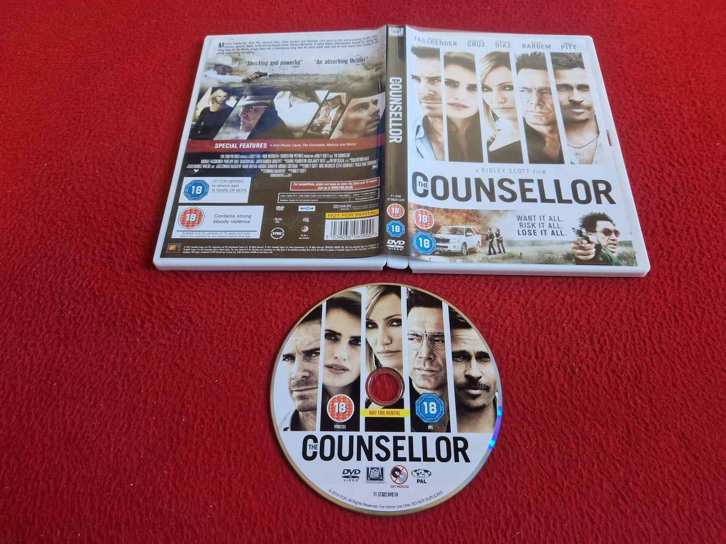 THE COUNSELLOR DVD