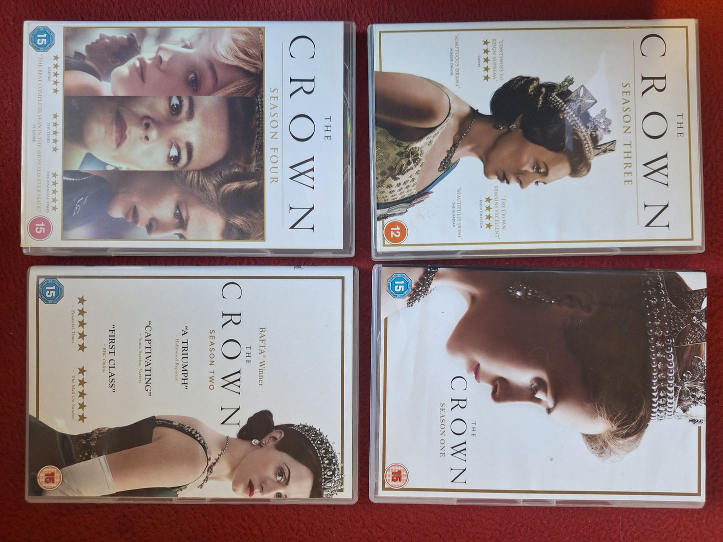 THE CROWN SEASON 1 - 4 [ S1-S3 SVENSK TEXT, S4 ENGELSK TEXT ] BOX DVD
