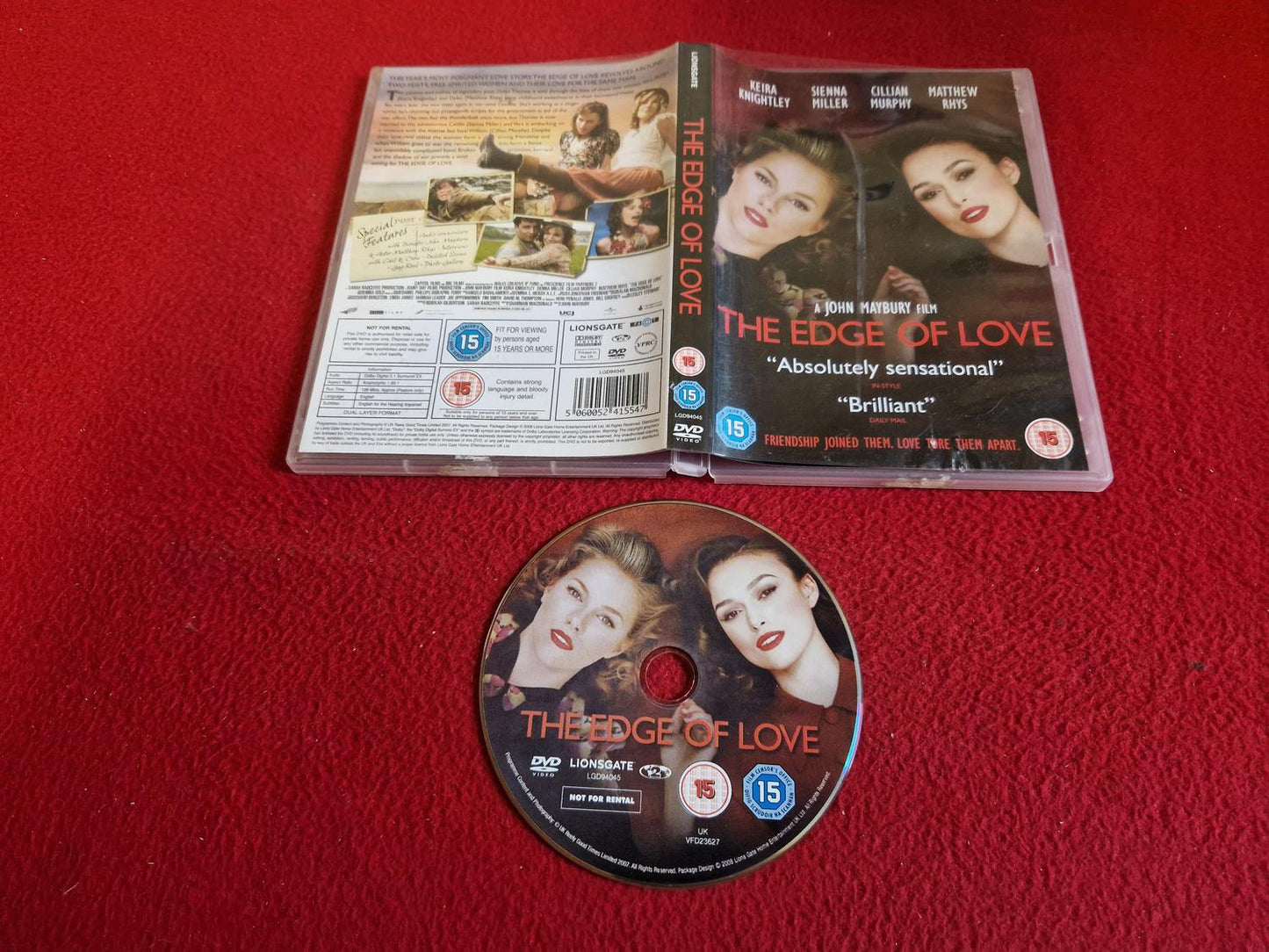 THE EDGE OF LOVE DVD