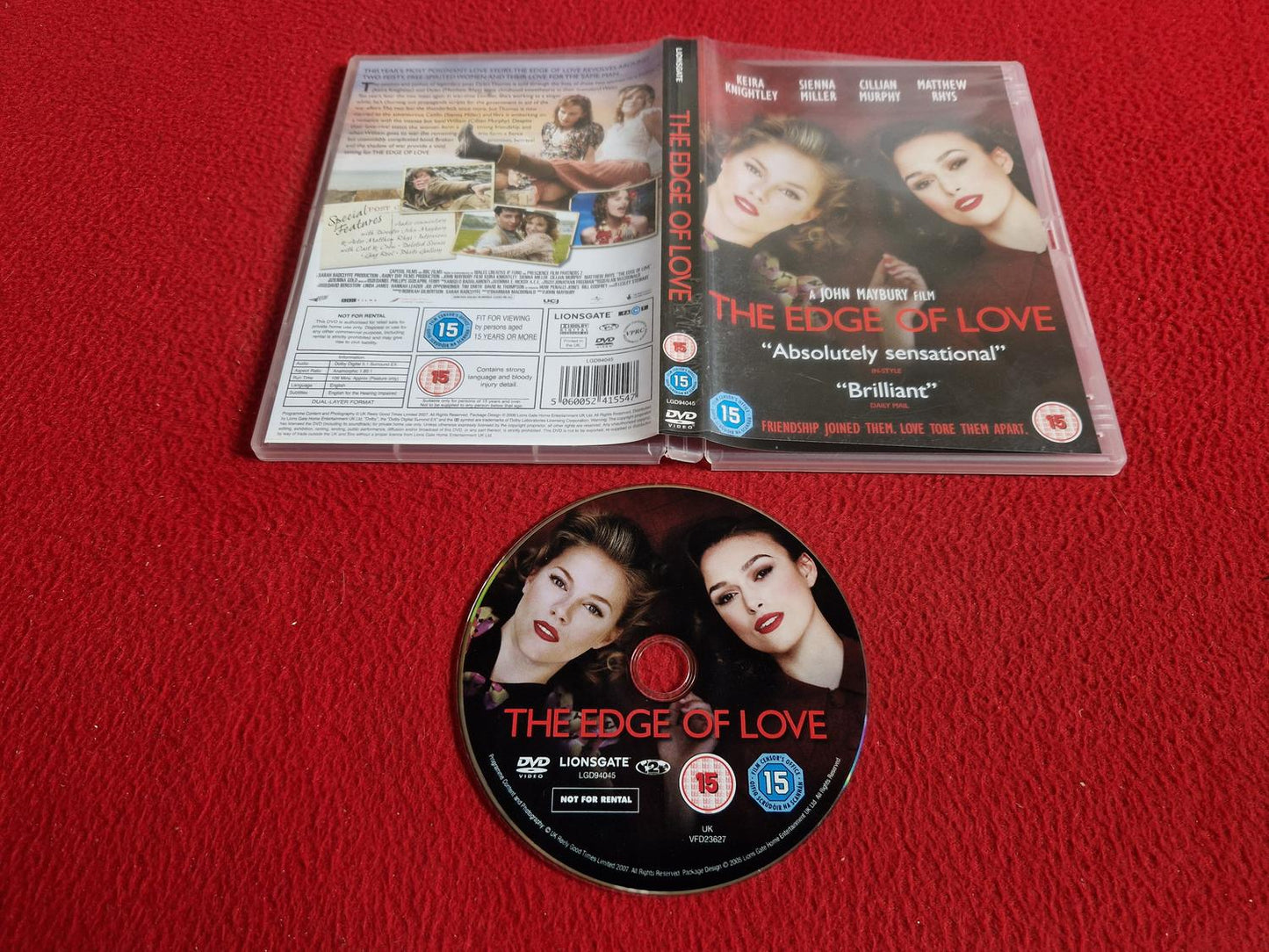 THE EDGE OF LOVE DVD