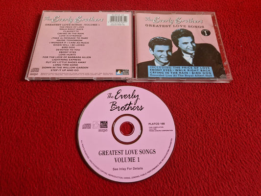 THE EVERLY BROTHERS GREATEST LOVE SONGS VOLUME 1 CD